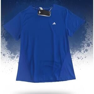 $40 Adidas Womens AEROREADY Training T-Shirt Size Small Blue IX9429 Tee Gym